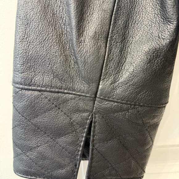 Renuar Quilted Black Leather Jacket - Picture 6 of 7